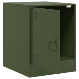 Berkfield Home Bedside Cabinets 2 pcs Olive Green 34.5x39x44 cm Steel - thumbnail 6