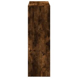 Berkfield Home Decorative Bookcase Smoked Oak 102x32x102 cm Engineered Wood in Brown - Size: 102 x 32 x 102 cm - thumbnail 5