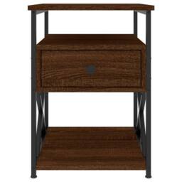 Berkfield Home Bedside Cabinets 2 pcs Brown Oak 40x42x55 cm Engineered Wood - Size: 40 x 42 x 55 cm - thumbnail 6