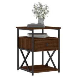 Berkfield Home Bedside Cabinets 2 pcs Brown Oak 40x42x55 cm Engineered Wood - Size: 40 x 42 x 55 cm - thumbnail 3