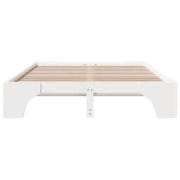 Berkfield Home White Bed Frame White Wood 140 x 200 cm Minimalistic - thumbnail 5