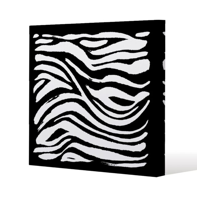 Benjamin Tate Design Zebra Print (Canvas Print) / 46 x 46 x 4cm in Natural - Size: 46 x 46 x 4 cm - image 1