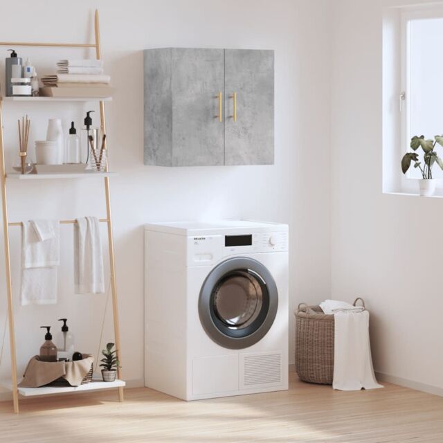 Berkfield Home Wall Cabinet Concrete Grey 60x31x60 cm Engineered Wood - Size: 60 x 31 x 60 cm - image 1