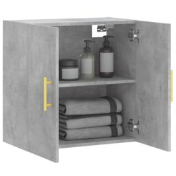 Berkfield Home Wall Cabinet Concrete Grey 60x31x60 cm Engineered Wood - Size: 60 x 31 x 60 cm - thumbnail 4