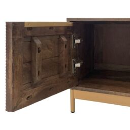 Jaipur Furniture Ltd Zaine Carving TV Unit - Mango Wood - L40 x W148 x H46 cm - Dark Finish - Assembly Required in Brown - thumbnail 5