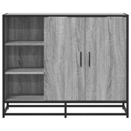 Berkfield Home Sideboard Grey Sonoma 92x35x76 cm Engineered Wood - Size: 92 x 35 x 76 cm - thumbnail 4