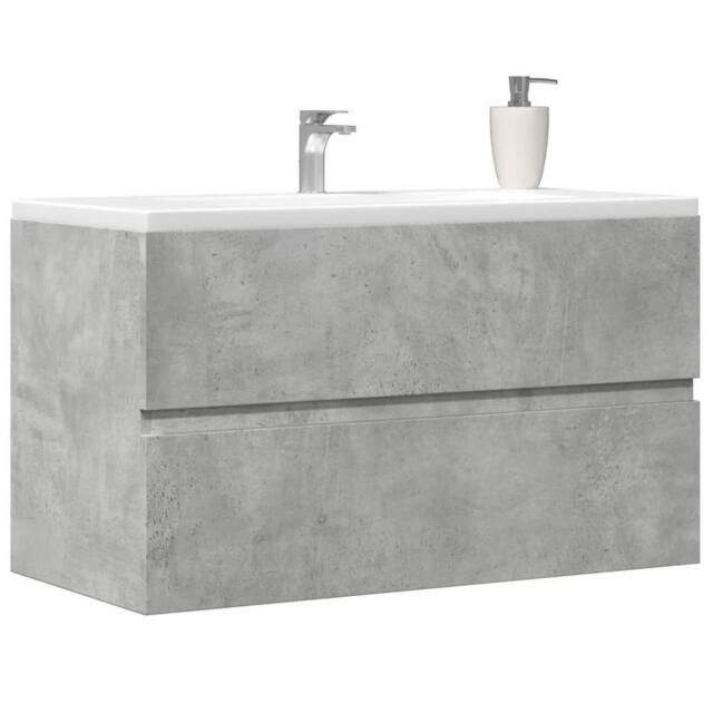 Berkfield Home Bathroom Hanging Cabinet Concrete Grey 80x38.5x45 cm Engineered Wood - image 1