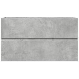 Berkfield Home Bathroom Hanging Cabinet Concrete Grey 80x38.5x45 cm Engineered Wood - thumbnail 4