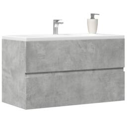 Berkfield Home Bathroom Hanging Cabinet Concrete Grey 80x38.5x45 cm Engineered Wood - thumbnail 1