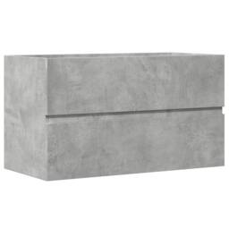Berkfield Home Bathroom Hanging Cabinet Concrete Grey 80x38.5x45 cm Engineered Wood - thumbnail 2