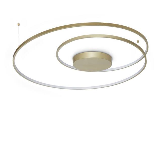 Netlighting Oz Integrated LED Semi Flush Ceiling Light Brass 8300lm 3000K in Yellow - image 1