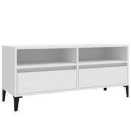 Berkfield Home TV Cabinet White 100x34.5x44.5 cm Engineered Wood - thumbnail 2