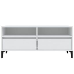Berkfield Home TV Cabinet White 100x34.5x44.5 cm Engineered Wood - thumbnail 6