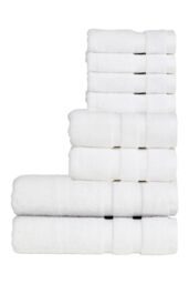 CHRISTY 'Signum' Heavyweight 100% Combed Cotton 8 Piece Towel Bundle in White
