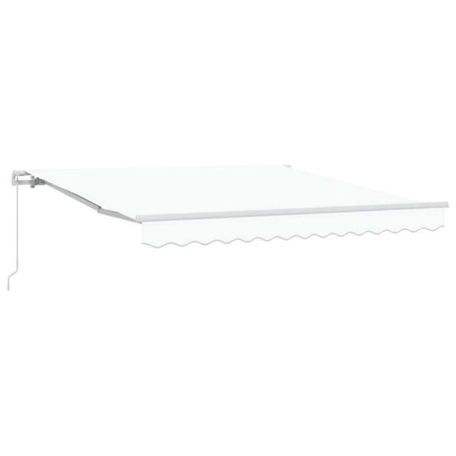 Berkfield Home Manual Retractable Awning White 350x250 cm - image 1