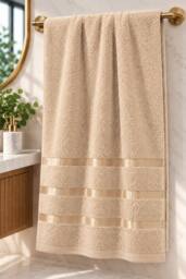 Dyzi 8 Piece Soft Towel Bale Set - Bathroom Towels in Assorted Sizes in Natural - thumbnail 2