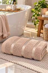 Dyzi 8 Piece Soft Towel Bale Set - Bathroom Towels in Assorted Sizes in Natural - thumbnail 5