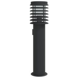 Berkfield Home Outdoor Floor Lamp with Outlet Black 60 cm Stainless Steel - thumbnail 2