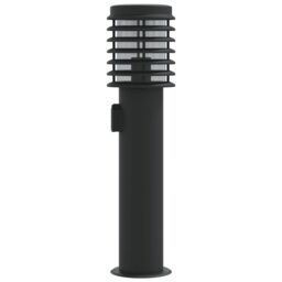 Berkfield Home Outdoor Floor Lamp with Outlet Black 60 cm Stainless Steel - thumbnail 5