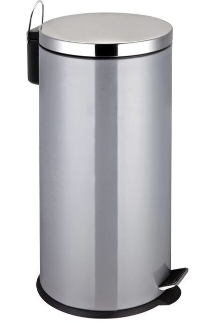 Orsina 30 Litre Matte Black Pedal Bin, Large Capacity Waste Bin With Soft Close Lid & Inner Bucket, Sleek Modern in Grey - image 1