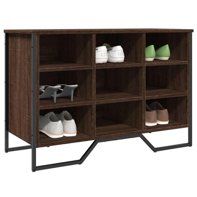 Berkfield Home Shoe Cabinet Brown Oak 90x38x61.5 cm Engineered Wood - image 1