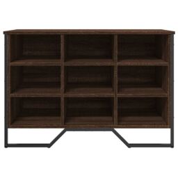Berkfield Home Shoe Cabinet Brown Oak 90x38x61.5 cm Engineered Wood - thumbnail 4