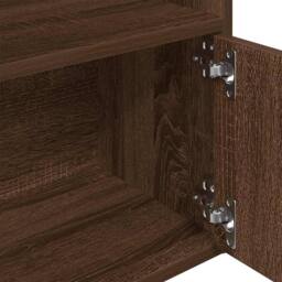 Berkfield Home Durable Bookcase Brown Oak 31x24x127 cm Engineered Wood - Size: 31 x 24 x 127 cm - thumbnail 8