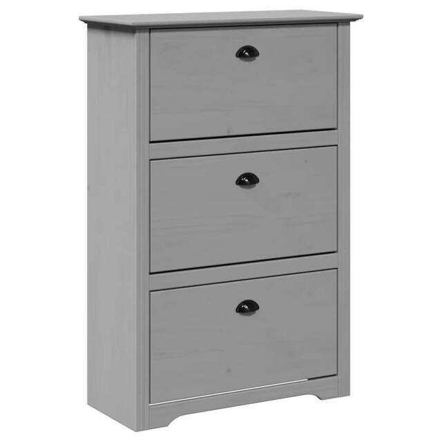 Berkfield Home Shoe Rack BODO Grey 80x35x118 cm - Size: 80 x 35 x 118 cm - image 1