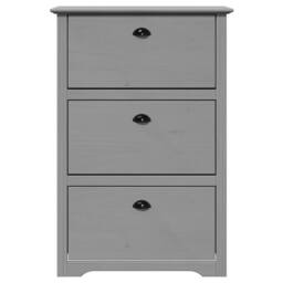 Berkfield Home Shoe Rack BODO Grey 80x35x118 cm - Size: 80 x 35 x 118 cm - thumbnail 4