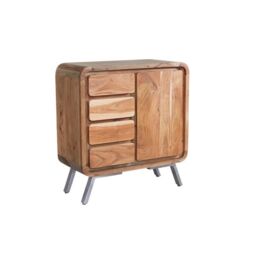 Indian Hub Aspen Medium Sideboard - Metal/Wood - L40 x W85 x H90 cm in Brown - thumbnail 1