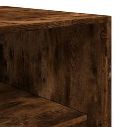Berkfield Home Wardrobe Smoked Oak 80x50x200 cm Engineered Wood in Brown - Size: 80 x 50 x 200 cm - thumbnail 7