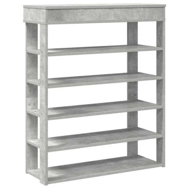 Berkfield Home Shoe Rack Concrete Oak 80x30x98 cm Engineered Wood in Grey - Size: 80 x 30 x 98 cm - image 1