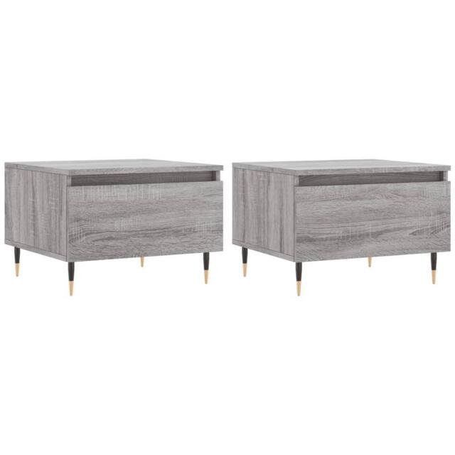 Berkfield Home Coffee Tables 2 pcs Grey Sonoma 50x46x35 cm Engineered Wood - Size: 50 x 46 x 35 cm - image 1
