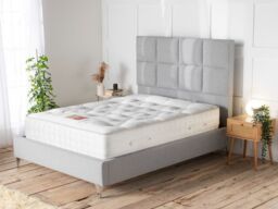 British Bed Company Grand Duke 2000 Natural Firm Orthopaedic Mattress in White - Size: King - thumbnail 2