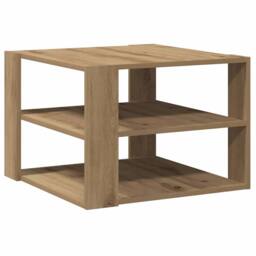 Berkfield Home Coffee Table Artisan Oak 58x58x40 cm Engineered Wood in Brown - Size: 58 x 58 x 40 cm - thumbnail 5