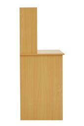 Orsina Stylish Home Office Desk With White Wood Top, Office Writing Table, Home Office Console With Open Back Design in Natural - thumbnail 4