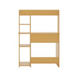 Orsina Stylish Home Office Desk With White Wood Top, Office Writing Table, Home Office Console With Open Back Design in Natural - thumbnail 5