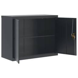 Berkfield Home Durable File Cabinet Anthracite 90x40x70 cm Steel in Dark Grey - Size: 90 x 40 x 70 cm - thumbnail 4