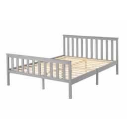 Aspire Langley Wooden Slatted Bed Frame Grey or Natural - Size: Small Double - thumbnail 4