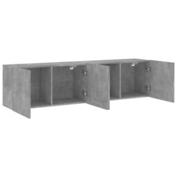 Berkfield Home TV Cabinets Wall-mounted 2 pcs Concrete Grey 80x30x41 cm - Size: 80 x 30 x 41 cm - thumbnail 6