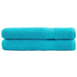 Berkfield Home Premium Towels SOLUND 2 pcs Turquoise 100x200 cm 600 gsm - thumbnail 2