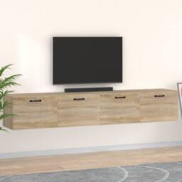 Berkfield Home Wall Cabinets 2 pcs Sonoma Oak 100x36.5x35 cm Engineered Wood in Brown - thumbnail 1