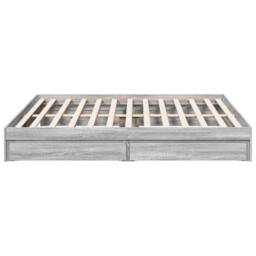 Berkfield Home Bed Frame with Drawers without Mattress Grey Sonoma 200x200 cm - thumbnail 5