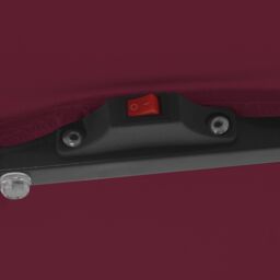 Berkfield Home Square Garden Parasol with LED Lights 295x245 cm Bordeaux Red - thumbnail 7