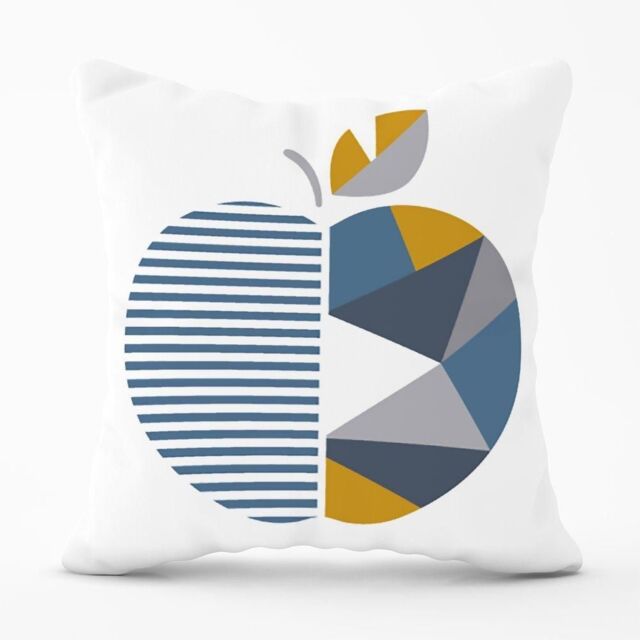 Warren Reed - Designer Geometric Apple Cushions in White - Size: 60 cm x 60 cm - image 1