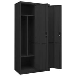 Berkfield Home Wardrobe Anthracite 80x50x180 cm Steel in Black - Size: 80 x 50 x 180 cm - thumbnail 5