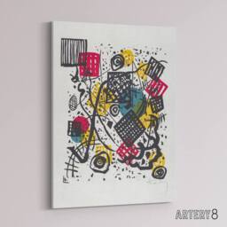 "Artery8 Small Worlds V Abstract Painting Kandinsky Canvas Wall Art Print in White - Size: W12"" x H16""" - thumbnail 2