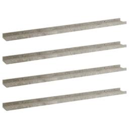 Berkfield Home Decorative Wall Shelves 4 pcs Concrete Grey 100x9x3 cm - Size: 100 x 9 x 3 cm - thumbnail 3