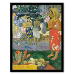 Artery8 Paul Gauguin Hail Mary La Orana Maria Oil Painting Framed Art Print - Size: A3 - thumbnail 1