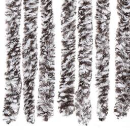 Berkfield Home Fly Curtain Brown & Beige 100x230 cm Chenille - thumbnail 6